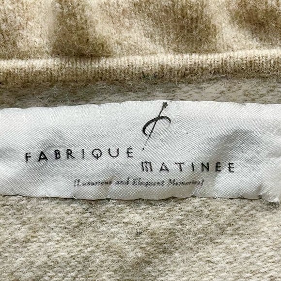 Fabrique Matinee oatmeal color cardigan - Picture 15 of 15
